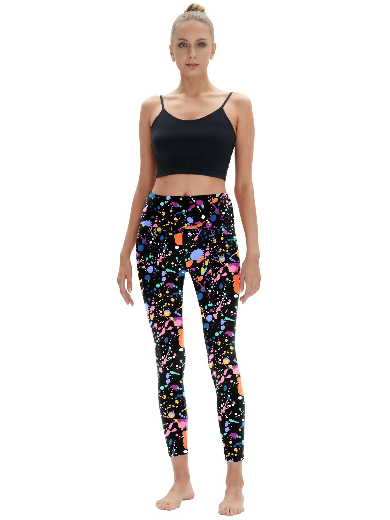 Tummy-control high waist yoga pants with pockets