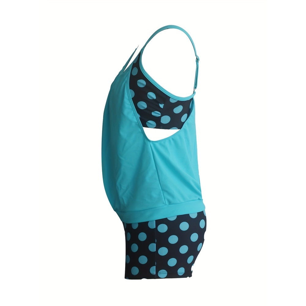 New Conservative European And American High Elasticity Belly Covering Slimming High-end Swimming Swimsuit Tankini Set