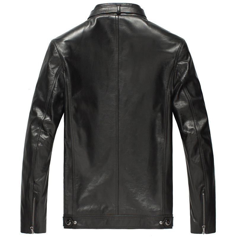 Mens distressed cognac leather jacket in vintage brown finish, classic men’s outerwear with strong leather, casual stylish jacket for everyday wear, premium men’s cognac fashion coat with rugged durability.