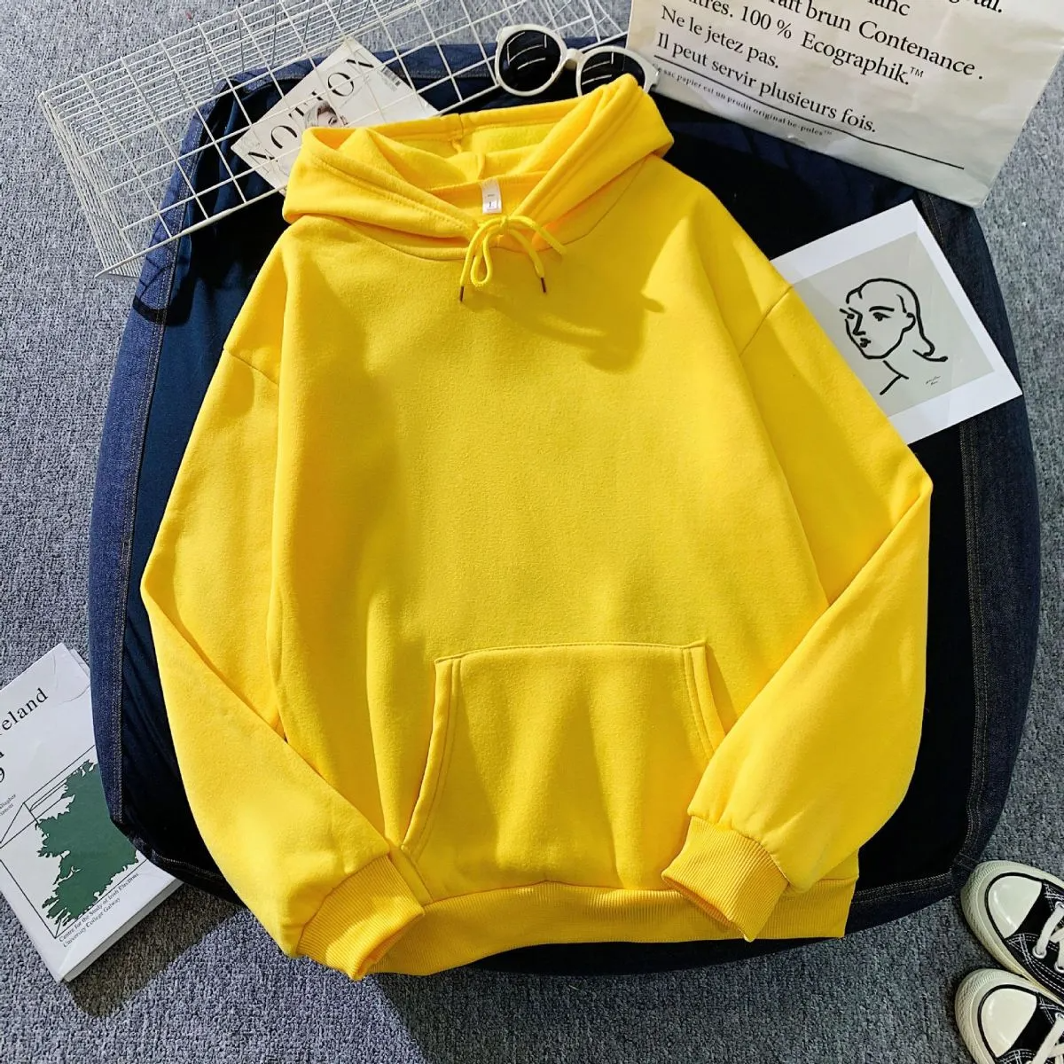 Classic grey hoodie women option crafted in high-quality cotton blend. Perfect layering piece for everyday fashion and cozy comfort.