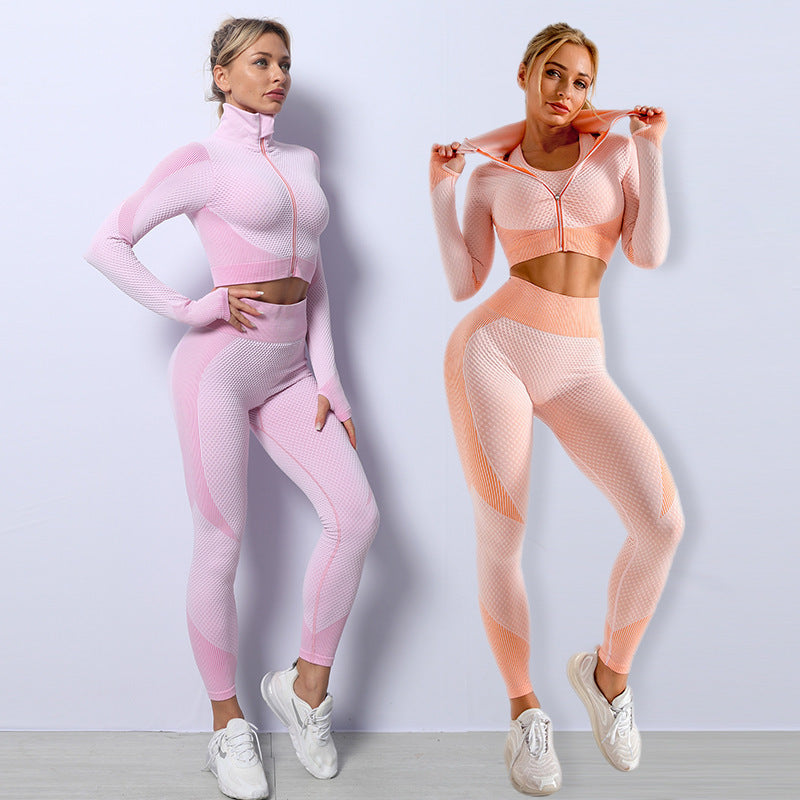 Women's 3PCS Seamless Yoga Set | Gym Outfit & Tracksuit