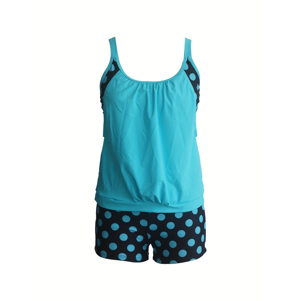 New Conservative European And American High Elasticity Belly Covering Slimming High-end Swimming Swimsuit Tankini Set