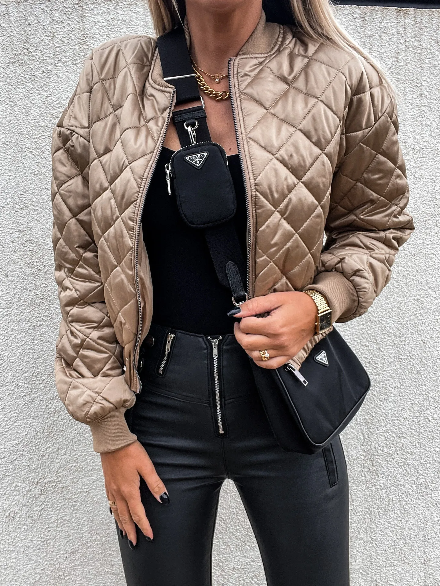 Custom Women’s Quilted Short Baseball Coat