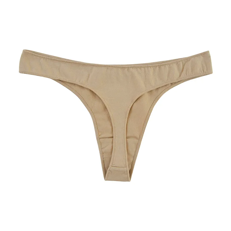 Sexy Solid Color Breathable Thong Women
