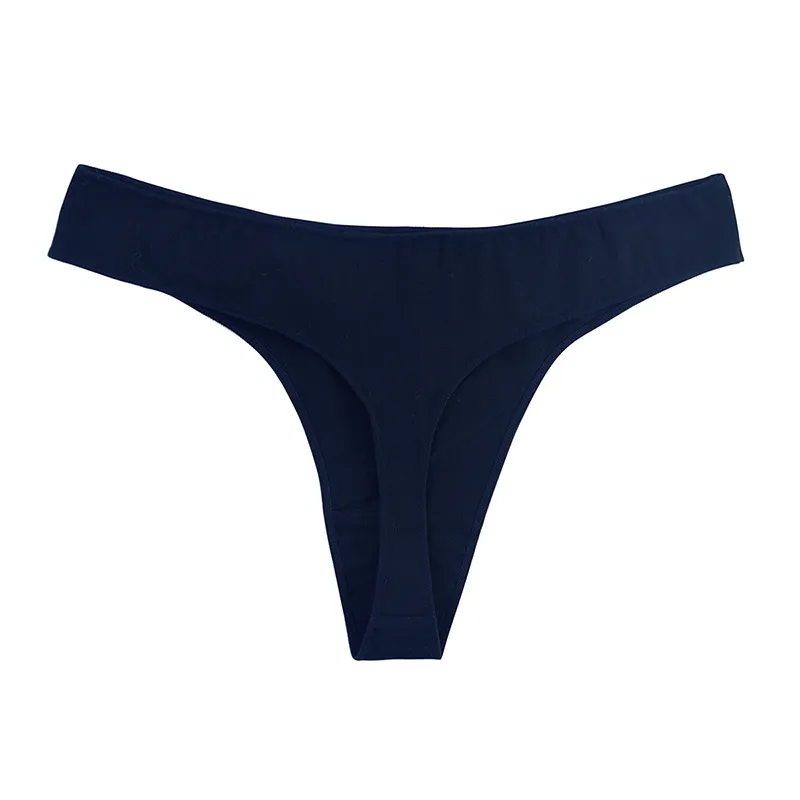 Sexy Solid Color Breathable Thong Women