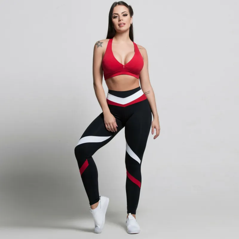 Wholesale Color Block High Waist Yoga Leggings