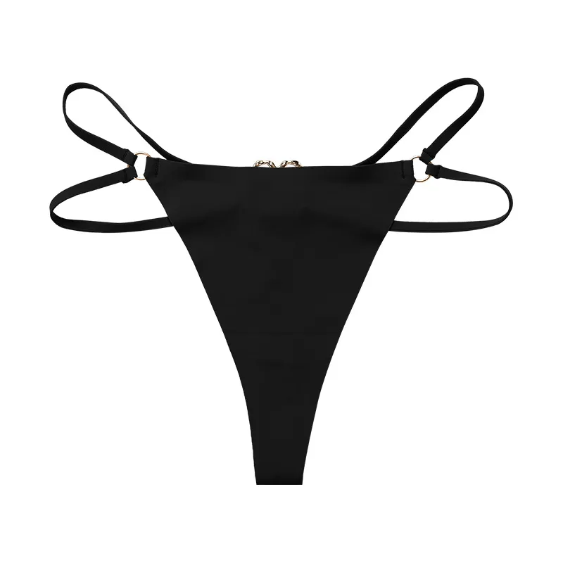 Ice Silk Seamless Double Tape Thong Women