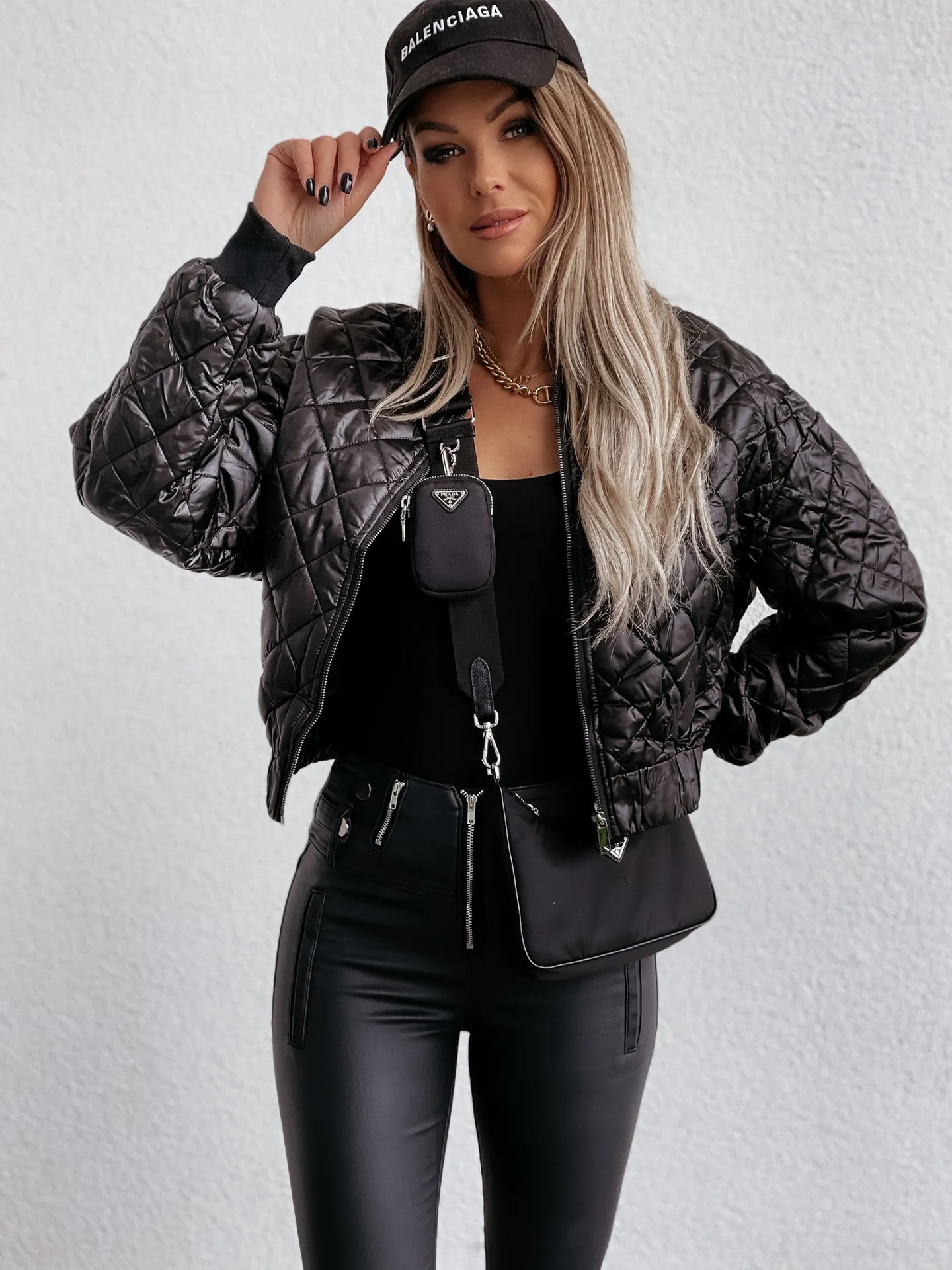 Custom Women’s Quilted Short Baseball Coat