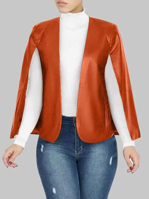 Wholesale Women's PU Coat for Autumn and Winter in Solid Colors