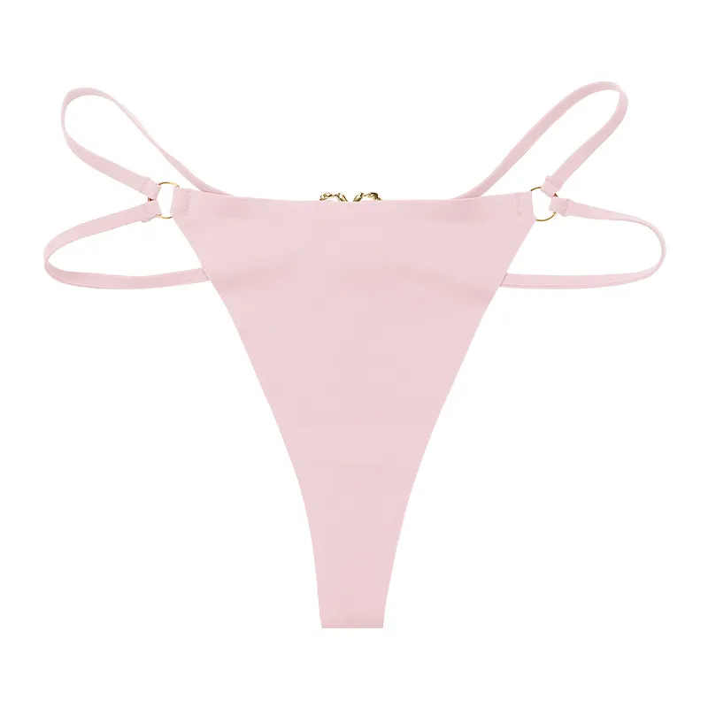 Ice Silk Seamless Double Tape Thong Women