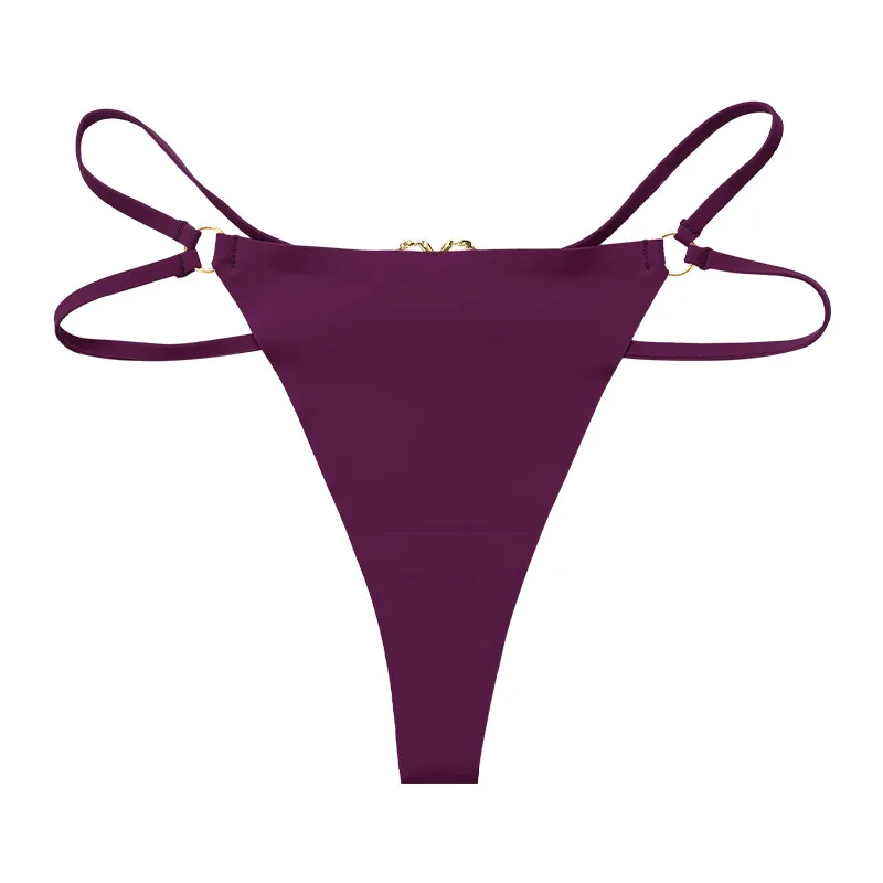 Ice Silk Seamless Double Tape Thong Women