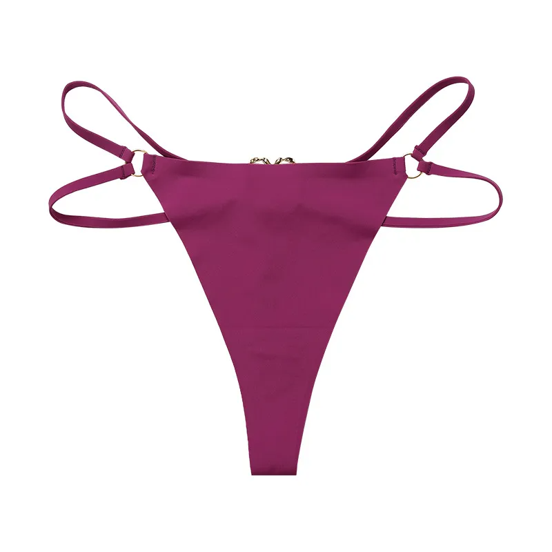 Ice Silk Seamless Double Tape Thong Women