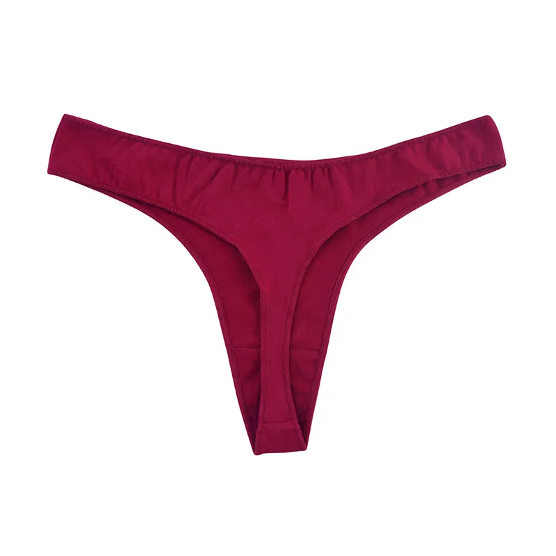 Sexy Solid Color Breathable Thong Women