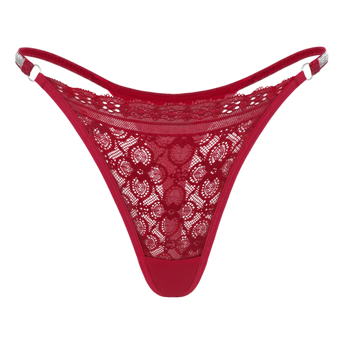 Sexy Lace Stitching Low Waist Thong Women