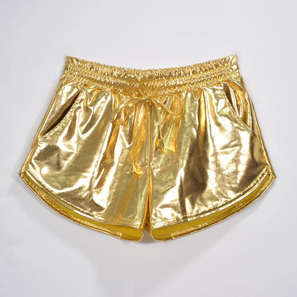 Wholesale Women’s Sexy PU Leather Lace-Up Shorts – Solid Color Fashion