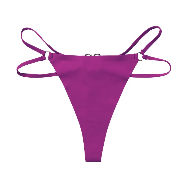Ice Silk Seamless Double Tape Thong Women