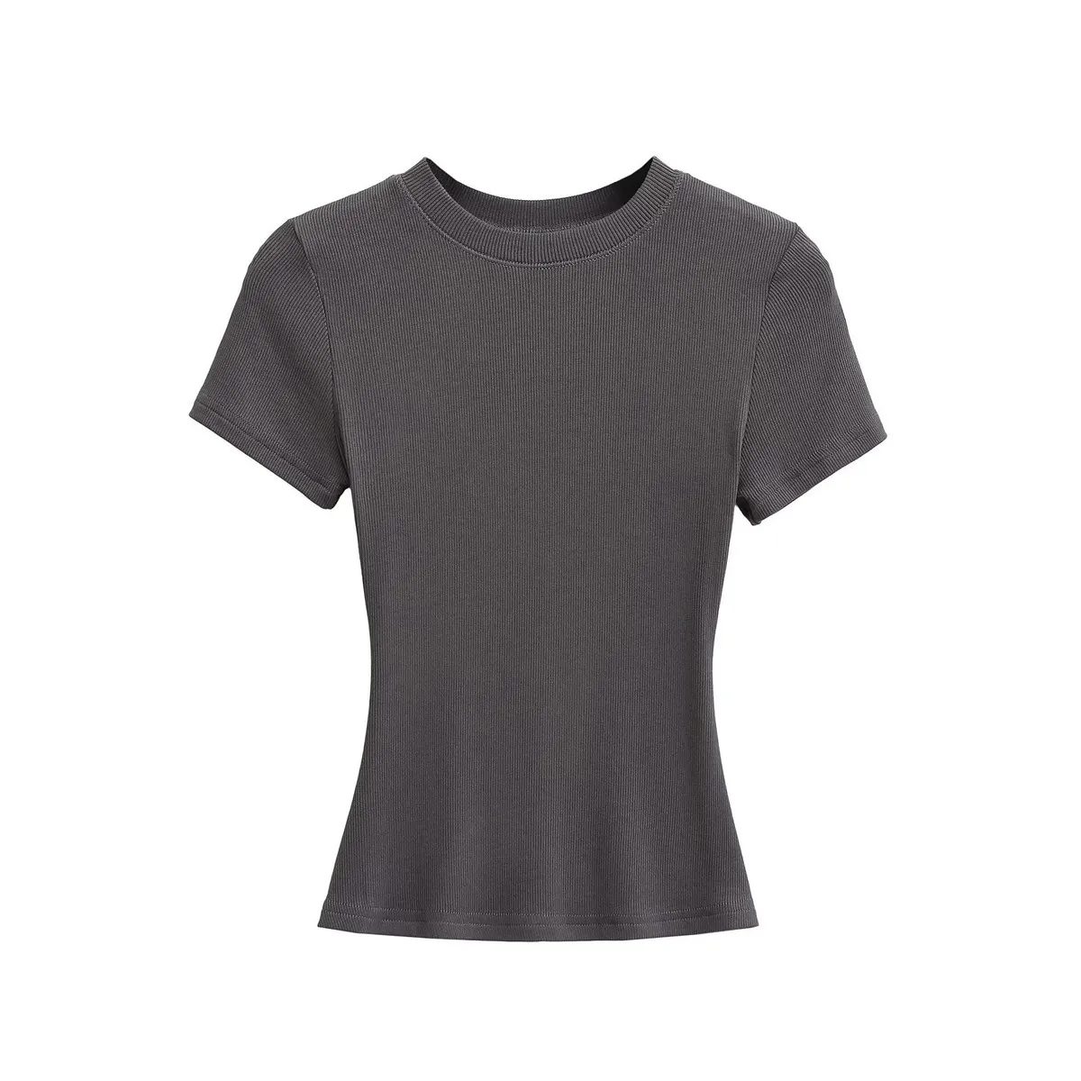 Wholesale Women Short Sleeve T-Shirt – Casual Fit Solid Color