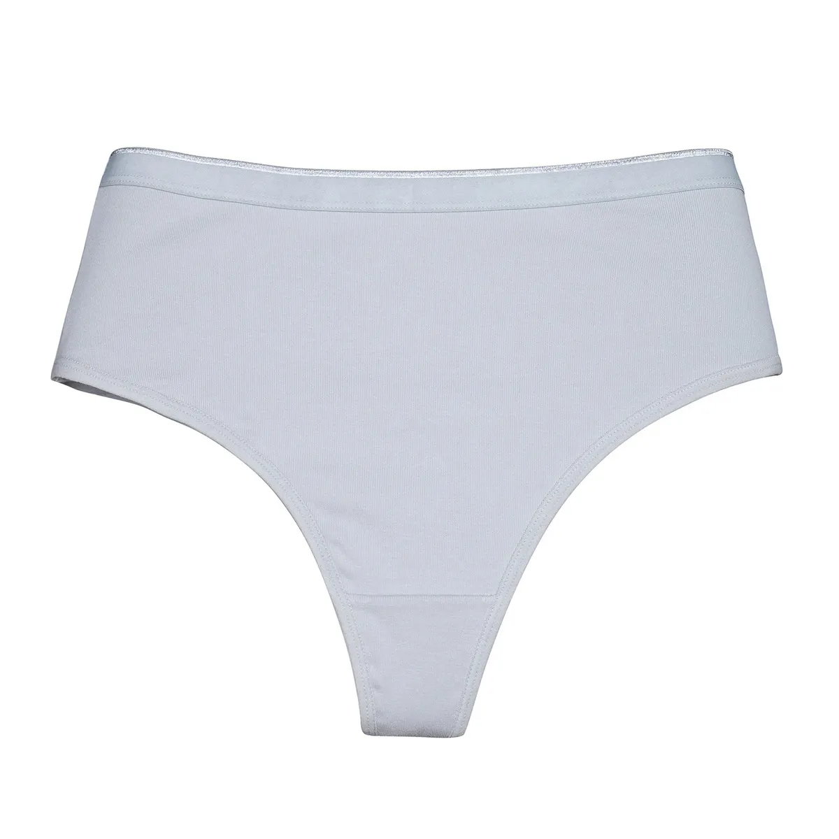 Sexy High Waist Solid Color Thong Women