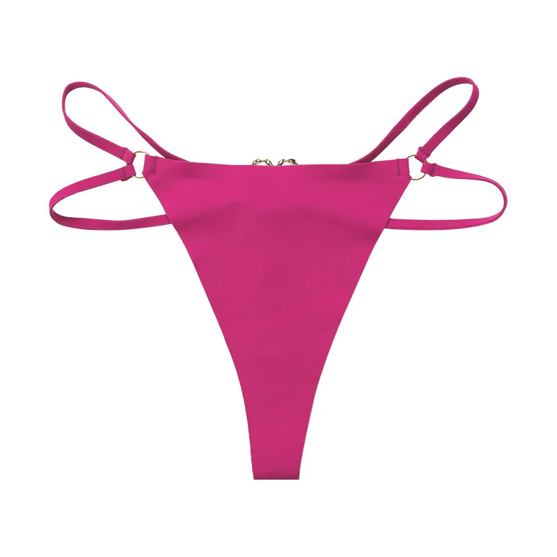 Ice Silk Seamless Double Tape Thong Women