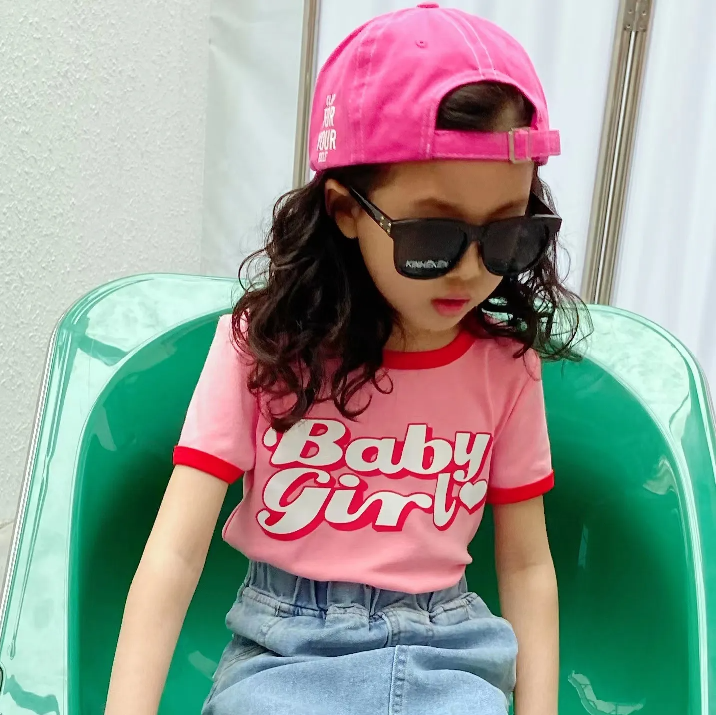Wholesale Girls T-Shirt – Casual Round Neck Letter Print Tee
