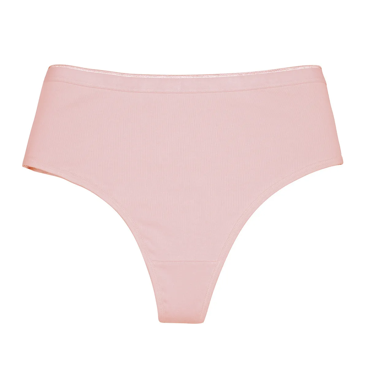 Sexy High Waist Solid Color Thong Women