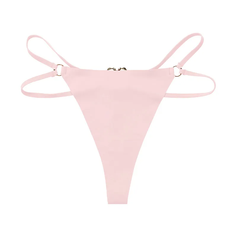 Ice Silk Seamless Double Tape Thong Women