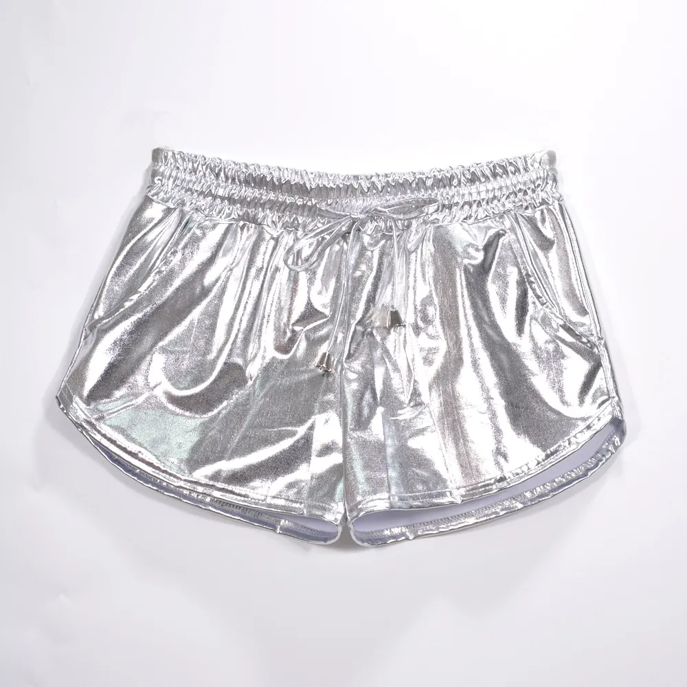 Wholesale Women’s Sexy PU Leather Lace-Up Shorts – Solid Color Fashion