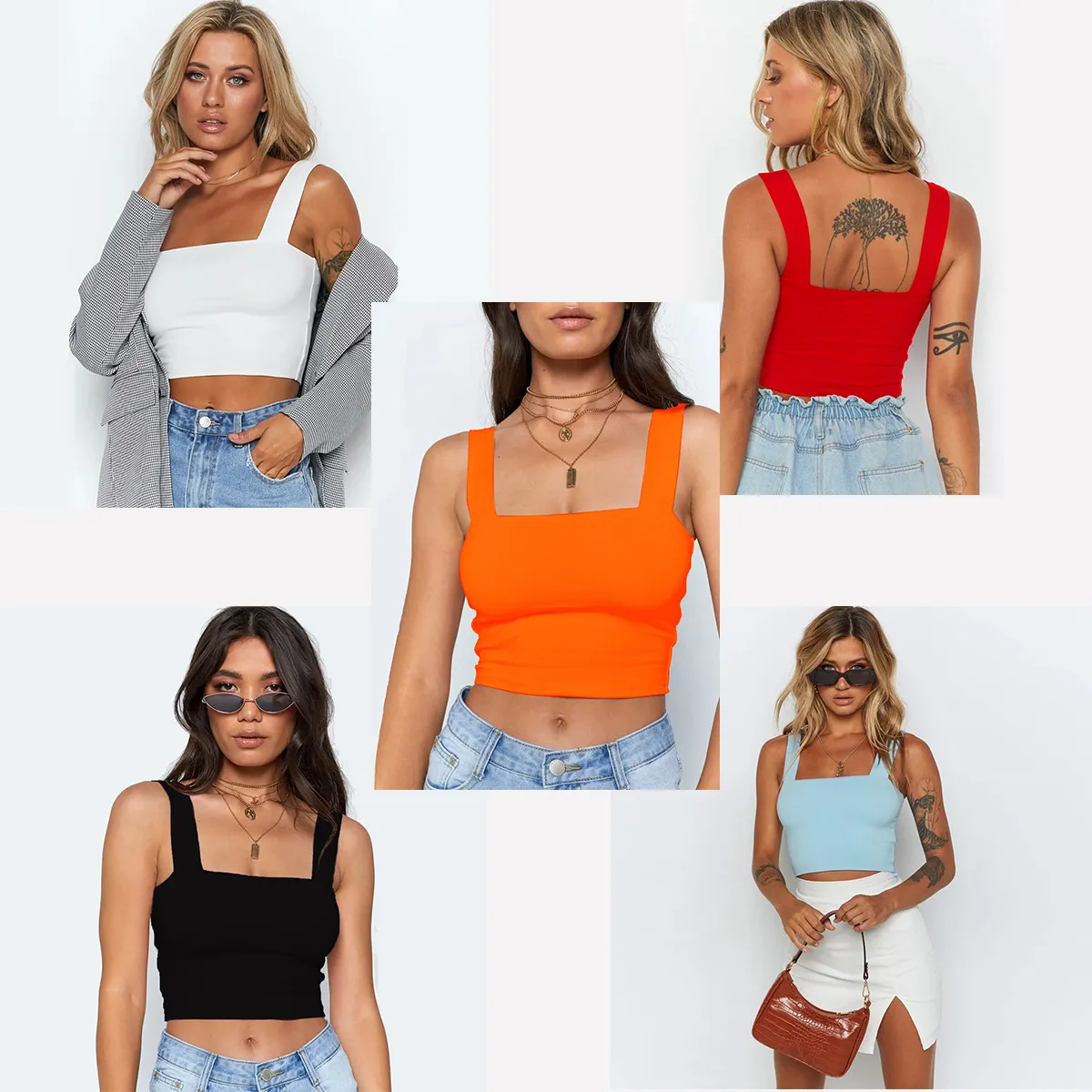 Wholesale Women Solid Crop Top