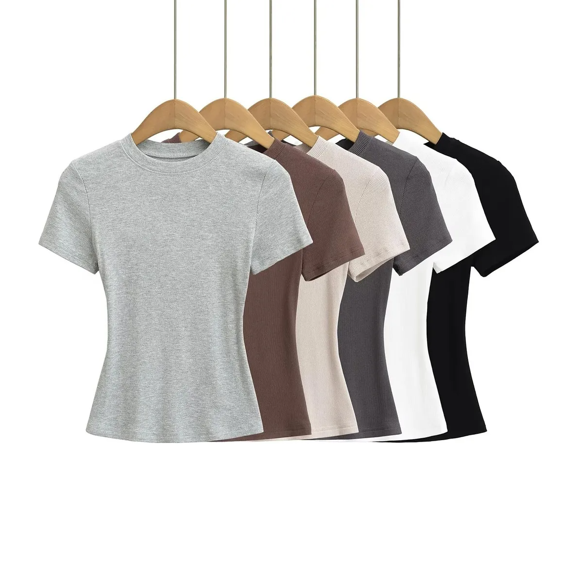Wholesale Women Short Sleeve T-Shirt – Casual Fit Solid Color