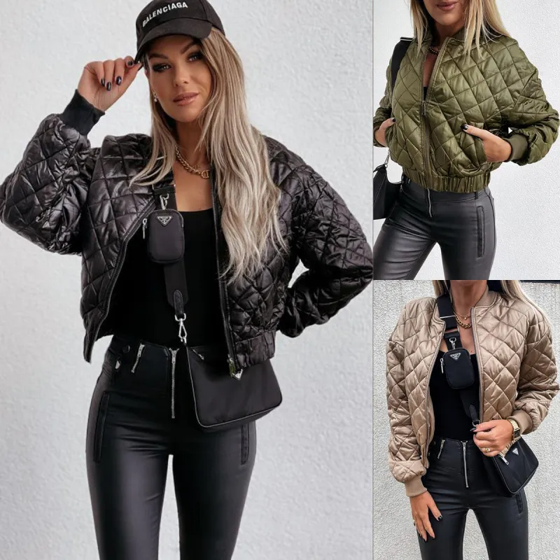 Custom Women’s Quilted Short Baseball Coat