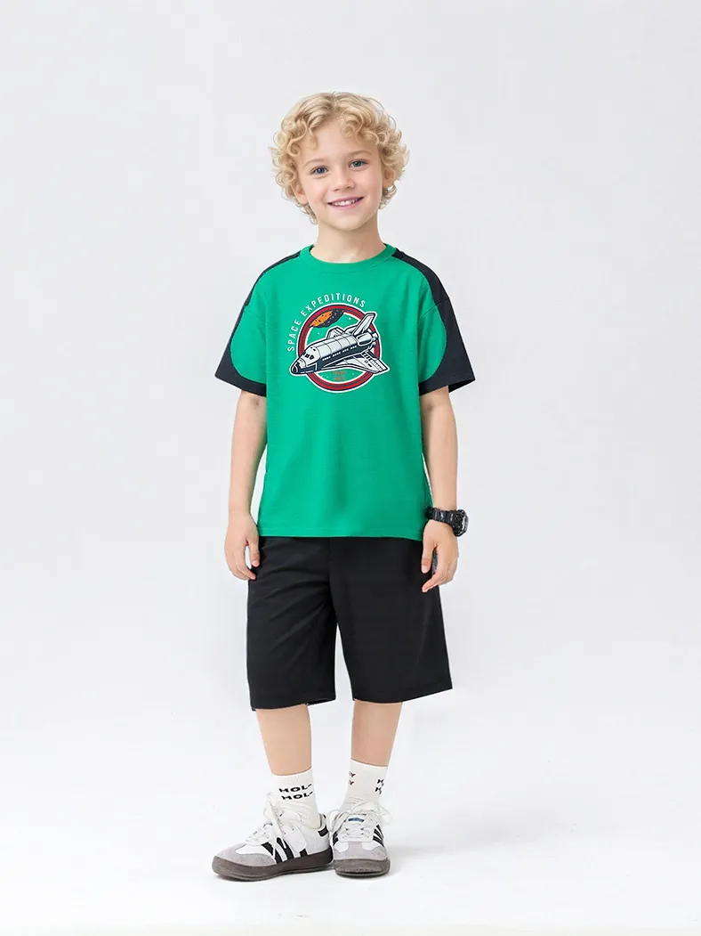 Wholesale Boys T-Shirt - Printed Short Sleeve Casual Summer Wear