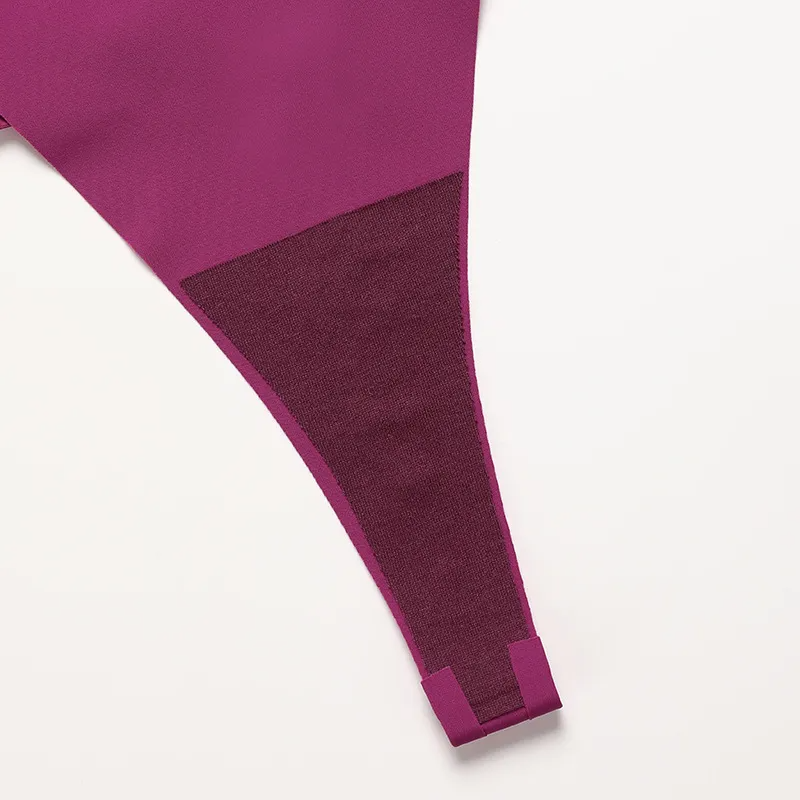 Ice Silk Seamless Double Tape Thong Women