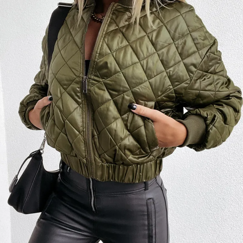 Custom Women’s Quilted Short Baseball Coat