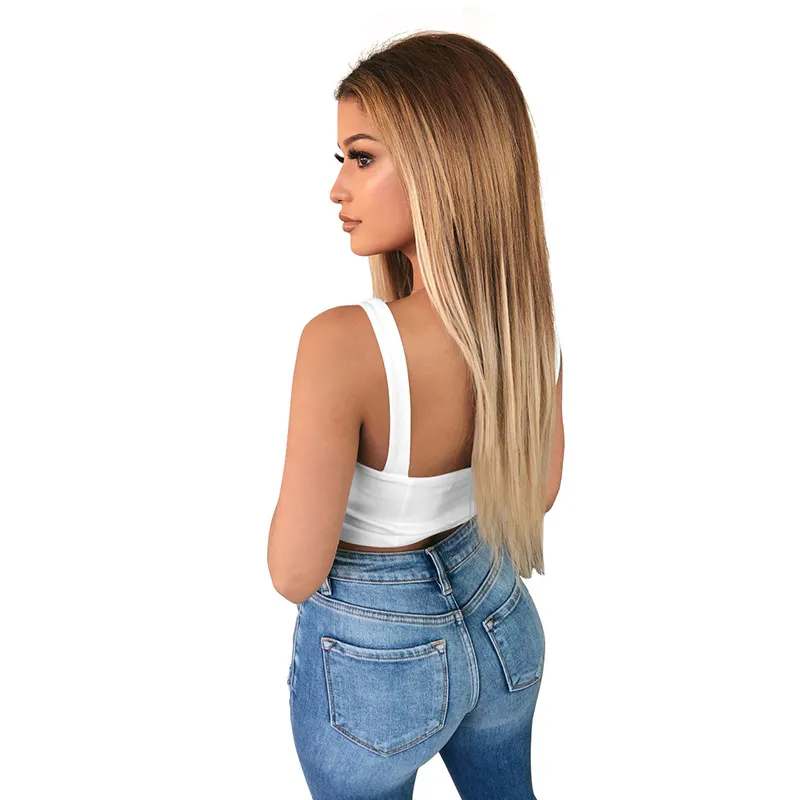 Sexy Solid Color Single-breasted Women Tank Top