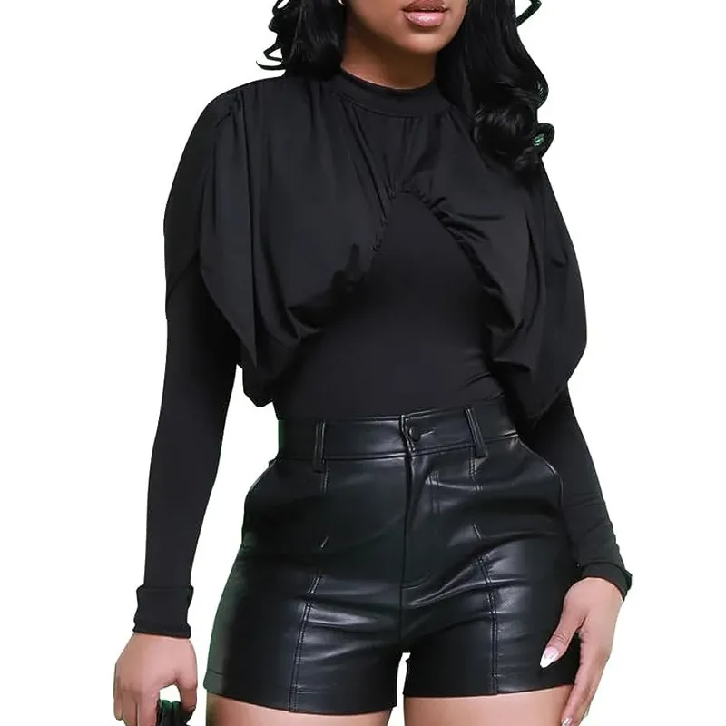 Wholesale Women Fashion Solid Color PU Shorts – Stylish Faux Leather Look