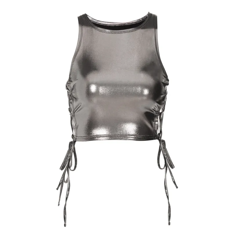 Sexy Side Strap Cropped Top Women