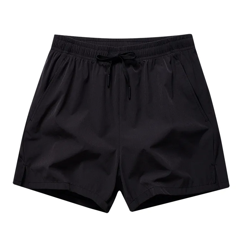 Multypros black summer activewear wholesale shorts with elastic waistband and drawstring