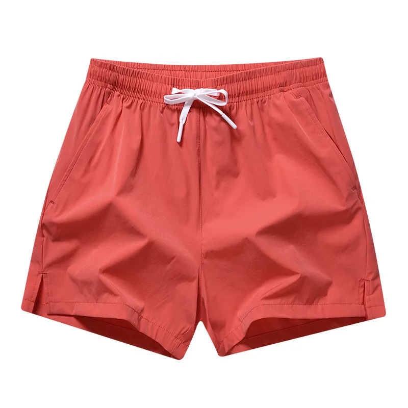 Multypros red summer pajamas shorts with elastic waistband and white drawstring summer activewear wholesale