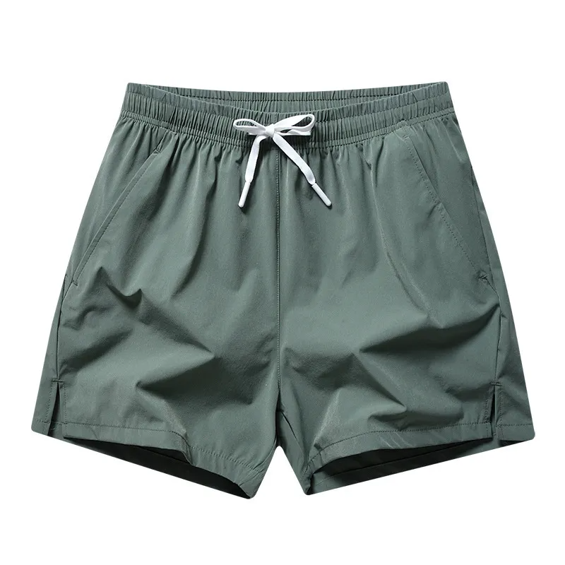 Multypros green pajama shorts with elastic waistband and white drawstring for summer activewear wholesale