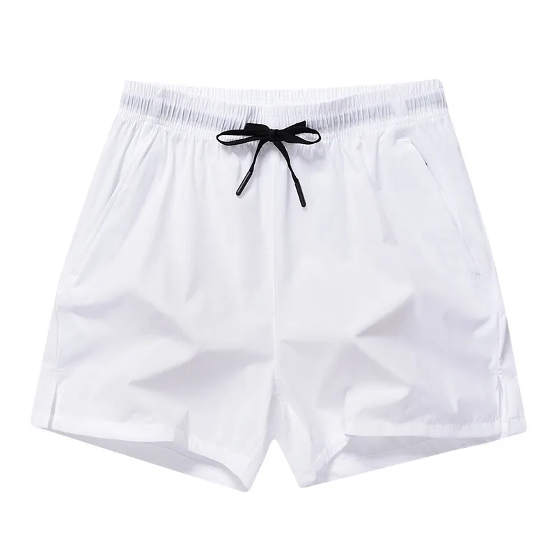 Multypros white elastic waist shorts with black drawstring summer activewear wholesale