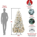 5ft Pre-lit Flocked Christmas Tree - Eco-Friendly & Fireproof