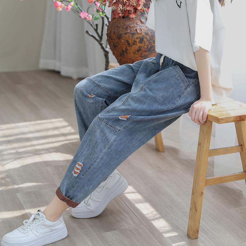 Women's Summer Fashion Ripped Ninth Jeans MultyPros