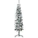 Slim Artificial Half Christmas Tree With Stand Green 5 Ft