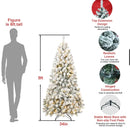 5ft Pre-lit Flocked Christmas Tree - Eco-Friendly & Fireproof