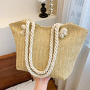 Women's Fashion Straw Large Capacity Shoulder Handbag MultyPros