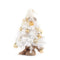 Mini Tabletop Christmas Tree - Snow Flocked with Gold Ornaments