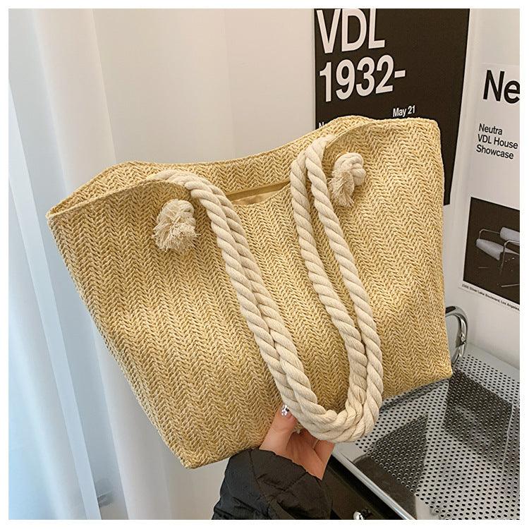 Women's Fashion Straw Large Capacity Shoulder Handbag MultyPros