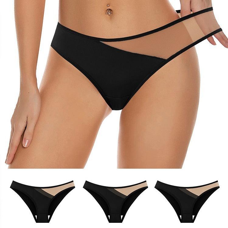 Cutting Mesh Panties Sexy Transparent Seamless Women's Briefs Buttocks Lifting Panties MultyPros