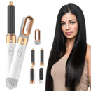 Hair Dryer Brush, Hot Air Brush, 5 In 1 Blow Dryer Brush For Drying Straightening Curling Volumizing Multi Hair Style, White Gold MultyPros