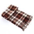 Autumn And Winter Black And White Plaid Plus-sized Thickening Thermal Men's And Women's Scarf